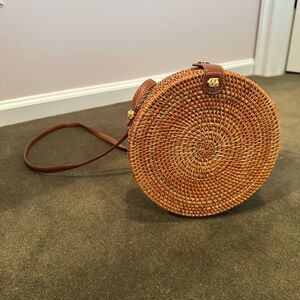 Round Rattan Bag